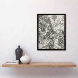 Artery8 Albrecht Durer Life of the Virgin Joachim & the Angel Framed Art in White - Size: A4 - thumbnail 2