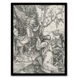 Artery8 Albrecht Durer Life of the Virgin Joachim & the Angel Framed Art in White - Size: A4 - thumbnail 1