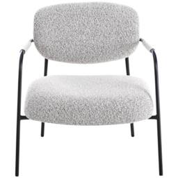 Wyld and Coco Century Modern Armchair - Black White Woven Polyester Steel Frame - thumbnail 5