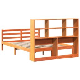 Berkfield Home Bookcase Bed without Mattress Wax Brown 135x190 cm Solid Wood - thumbnail 6