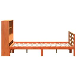 Berkfield Home Bookcase Bed without Mattress Wax Brown 135x190 cm Solid Wood - thumbnail 5