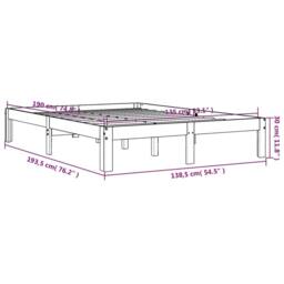 Berkfield Home Beautiful Bed Frame without Mattress Wax Brown 135x190 cm Double - thumbnail 9