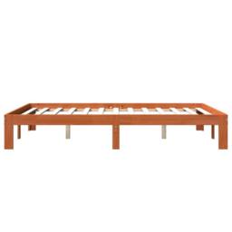 Berkfield Home Beautiful Bed Frame without Mattress Wax Brown 135x190 cm Double - thumbnail 5