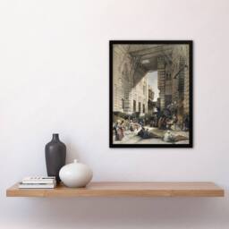 "Artery8 Silk Mercer Bazaar El Ghatasheh Roberts Framed Wall Art Print in Brown - Size: W12"" x H16""" - thumbnail 4