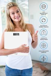 Get Fit Digital Weighing Bathroom Scale LCD Display, Automatic On/Off in White - thumbnail 5