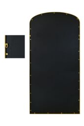 "MirrorOutlet Gold Metal Framed Arched Wall Leaner Mirror 79""x39"" (200x100CM) - Size: 1 Pack" - thumbnail 5