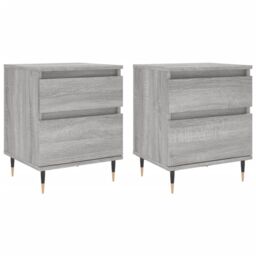 Berkfield Home Bedside Cabinets 2 pcs Grey Sonoma 40x35x50 cm Engineered Wood - Size: 40 x 35 x 50 cm - thumbnail 2