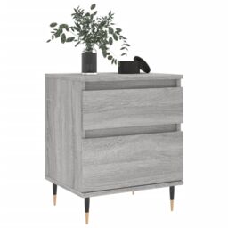 Berkfield Home Bedside Cabinets 2 pcs Grey Sonoma 40x35x50 cm Engineered Wood - Size: 40 x 35 x 50 cm - thumbnail 3