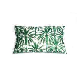 Voltico Palm Tree Pattern Garden Filled Cushion 60 × 40 cm in Green - Size: 40 cm x 60 cm - thumbnail 2