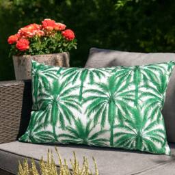 Voltico Palm Tree Pattern Garden Filled Cushion 60 × 40 cm in Green - Size: 40 cm x 60 cm