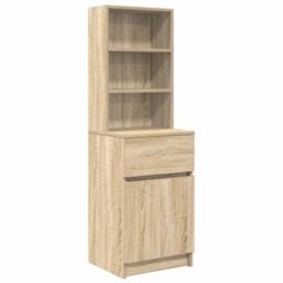 Berkfield Home Bedside Cabinet Sonoma Oak 39x35x125 cm Engineered Wood - Size: 39 x 35 x 125 cm - thumbnail 2