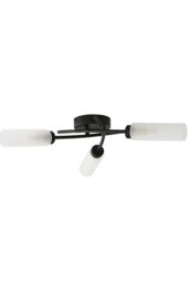 ValueLights Maya 3 Way Curved Cross Over Flush Ceiling Light with LED Bulb in Black - thumbnail 7
