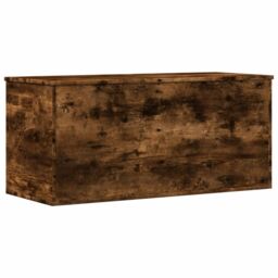 Berkfield Home Storage Box Smoked Oak 100x42x46 cm Engineered Wood in Brown - Size: 100 x 42 x 46 cm - thumbnail 6