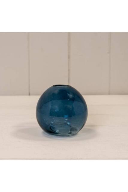 KDMD Blue Globe Glass Vase - image 1
