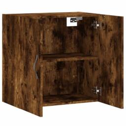 Berkfield Home Wall Cabinet Smoked Oak 60x31x60 cm Engineered Wood in Brown - Size: 60 x 31 x 60 cm - thumbnail 6