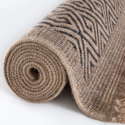 THE RUGS Jute Looking Greek Key Design Outdoor Rugs Dark Grey Nature 5100DG - Size: 120 cm x 170 cm - thumbnail 5