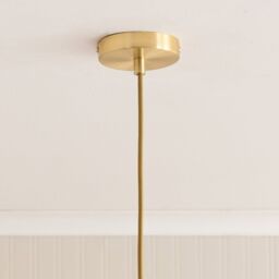 ValueLights Corinne Twill Spiral Clear Glass Gold Capped Ceiling Pendant Light - thumbnail 5