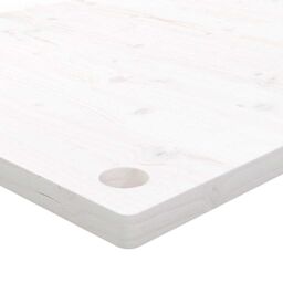 Berkfield Home Desk Top White 110x60x2.5 cm Solid Wood Pine - thumbnail 6
