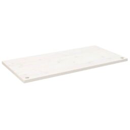 Berkfield Home Desk Top White 110x60x2.5 cm Solid Wood Pine - thumbnail 2
