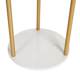 Wyld and Coco Gold Coat Stand Marble Base Shelves Freestanding Industrial Hallway - thumbnail 6