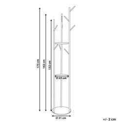 Wyld and Coco Gold Coat Stand Marble Base Shelves Freestanding Industrial Hallway - thumbnail 4