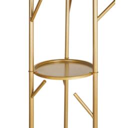 Wyld and Coco Gold Coat Stand Marble Base Shelves Freestanding Industrial Hallway - thumbnail 5