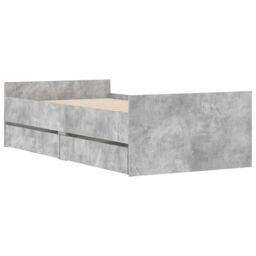 Berkfield Home Bed Frame without Mattress Concrete Grey 75x190 cm Small Single Small Single - thumbnail 3