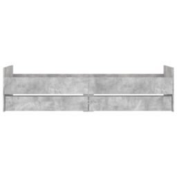 Berkfield Home Bed Frame without Mattress Concrete Grey 75x190 cm Small Single Small Single - thumbnail 6