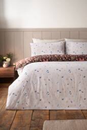 Catherine Lansfield 'Enchanted Twilight Animals' Reversible Duvet Cover Set in Chocolate - Size: Double - thumbnail 2