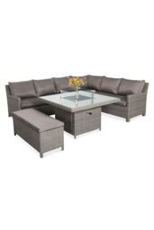 Royalcraft PARIS 7pc Modular square corner dining set in Grey