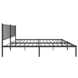 Berkfield Home Metal Bed Frame with Headboard Black 180x200 cm Super King - thumbnail 6