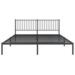 Berkfield Home Metal Bed Frame with Headboard Black 180x200 cm Super King - thumbnail 5