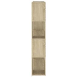 Berkfield Home Book Cabinet Room Divider Sonoma Oak 100x24x124 cm in Brown - Size: 100 x 24 x 124 cm - thumbnail 6