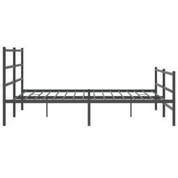 Berkfield Home Metal Bed Frame with Headboard & Footboard Black 180x200 cm Super King Size - thumbnail 6