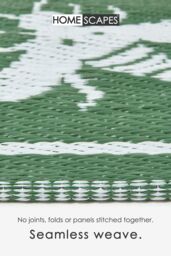 Homescapes Luxury Outdoor Rug Waterproof Reversible for Garden, Green Floral Bee - Size: 120 cm x 180 cm - thumbnail 4