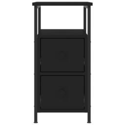 Berkfield Home Bedside Cabinet Black 30x60x60 cm Engineered Wood - Size: 30 x 60 x 60 cm - thumbnail 5