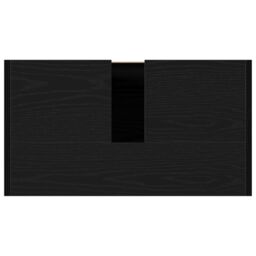 Berkfield Home Black Oak Bathroom Cabinet with Mirror - 60x33x61 cm, Made of Engineered Wood - Size: 60 x 33 x 61 cm - thumbnail 9