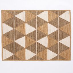 Esselle Prestbury Geo Handbraided Rug in Natural - Size: 120 cm x 170 cm - thumbnail 1