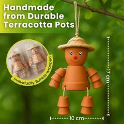 Green Thumbz Men's Terracotta Flower Pot Garden Ornaments - Gift For Grandad - thumbnail 2