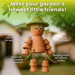Green Thumbz Men's Terracotta Flower Pot Garden Ornaments - Gift For Grandad - thumbnail 4