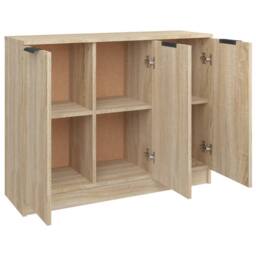 Berkfield Home Sideboard Sonoma Oak 90.5x30x70 cm Engineered Wood in Light Tan - thumbnail 7
