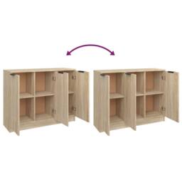 Berkfield Home Sideboard Sonoma Oak 90.5x30x70 cm Engineered Wood in Light Tan - thumbnail 8