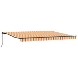 Berkfield Home Manual Retractable Awning Yellow & Orange 450x350 cm - thumbnail 1