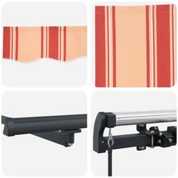 Berkfield Home Manual Retractable Awning Yellow & Orange 450x350 cm - thumbnail 8