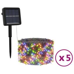 Berkfield Home Solar Fairy Lights 5 pcs 5x200 LED Colourful Indoor Outdoor - thumbnail 2