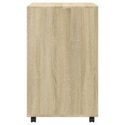 Berkfield Home Rolling Cabinet Sonoma Oak 60x48x81 cm Engineered Wood in Brown - Size: 60 x 48 x 81 cm - thumbnail 5