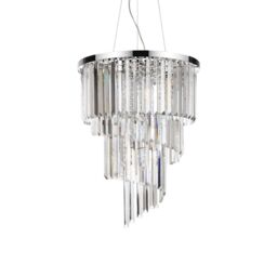 Netlighting Carlton 12 Light Pendant Light Chrome E14 in Grey
