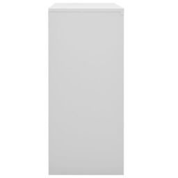 Berkfield Home Office Cabinet with Sliding Door Light Grey 90x40x90 cm Steel - Size: 90 x 40 x 90 cm - thumbnail 4