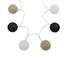 Lighting Collection Christmas Cottom Shade String Lights in White - thumbnail 3