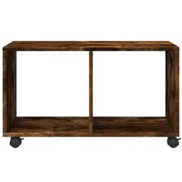Berkfield Home Decorative vidaXL¬†Rolling¬†Cabinet¬†Smoked Oak 72x33x42.5 cm Eng in Brown - thumbnail 5